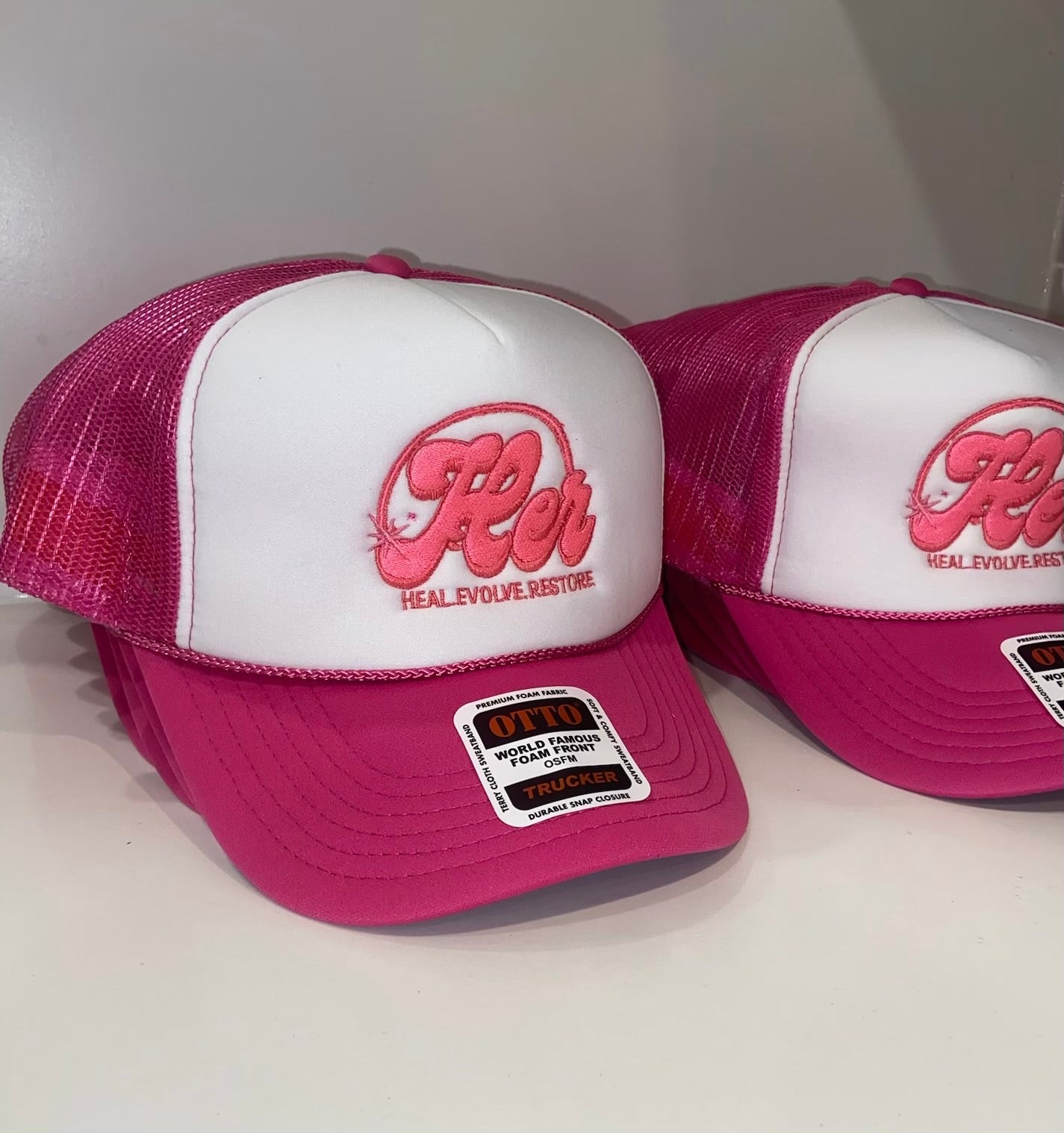 H•E•R Fairy Pink Stamped Hat