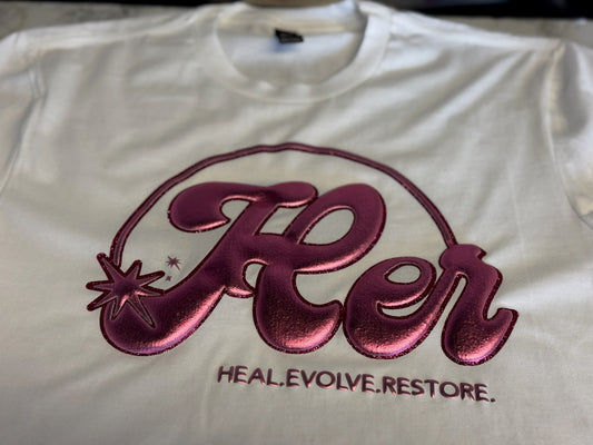 H•E•R Pink & White Shirt