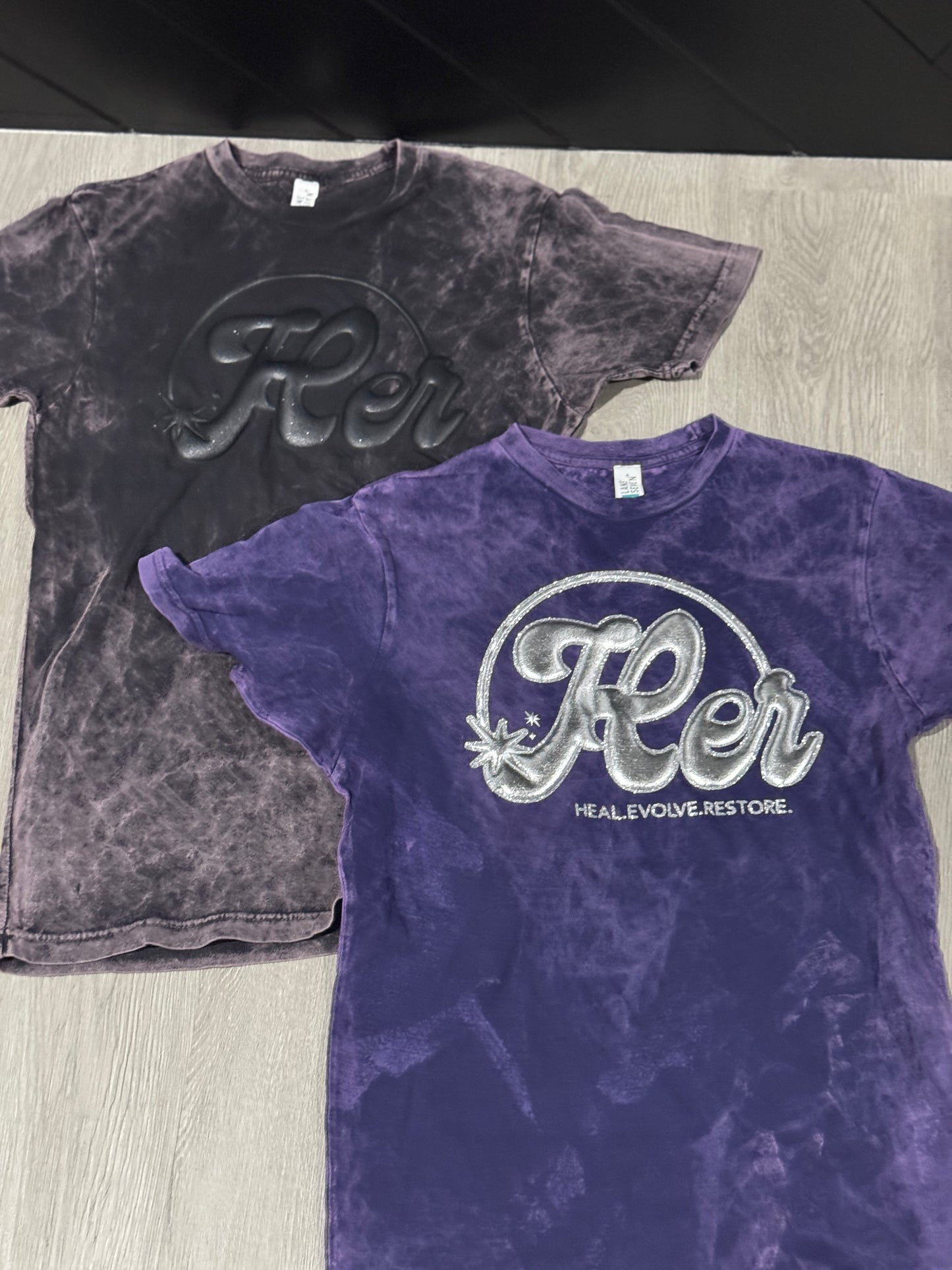 H•E•R Tie-Dye Black Shirt