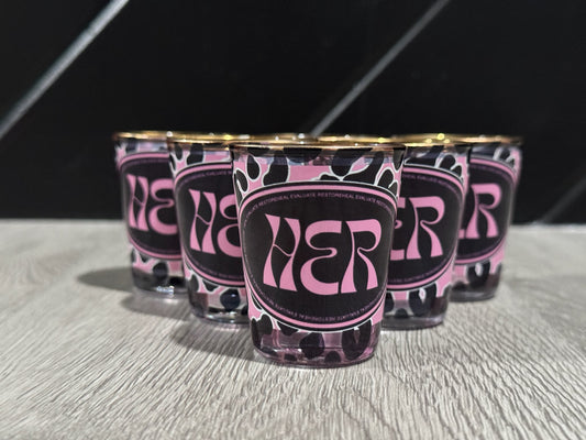 Pink Cheetah Shot Glasses